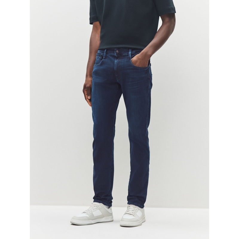 Replay Denim Dark Wash Slim Fit Anbass Hyperflex Jeans