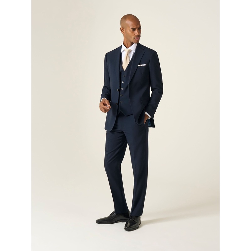 Skopes Dark Navy Blue Slim Fit Harcourt Tweed Effect Suit Jacket