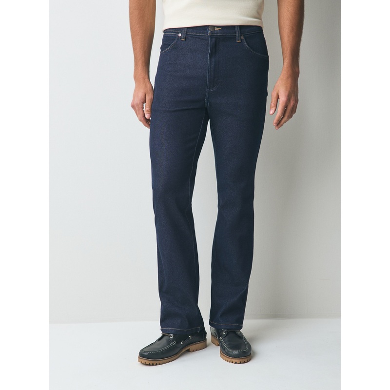 Wrangler Blue Navy Wrancher Bootcut Jeans
