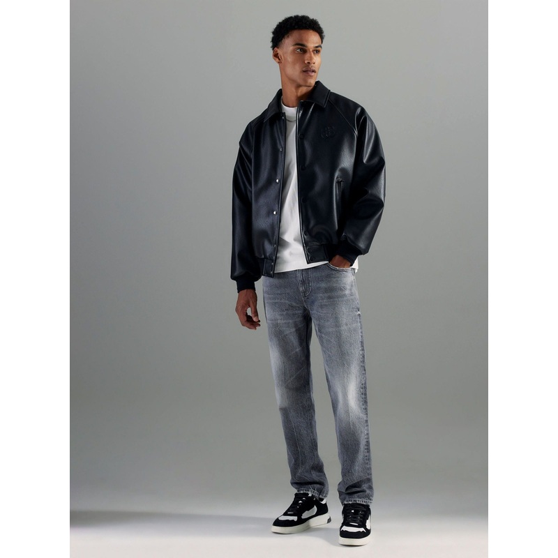 River Island Grey Straight Fit Jeans