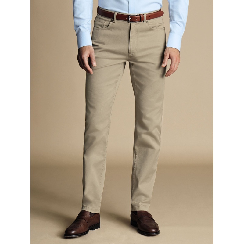Charles Tyrwhitt Natural Twill Classic Fit 5 Pocket Jeans