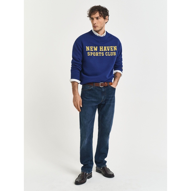 GANT Dark Blue Worn In Regular Fit Jeans