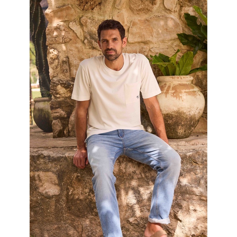 Weird Fish Blue Eddie Straight Comfort Stretch Denim Jeans
