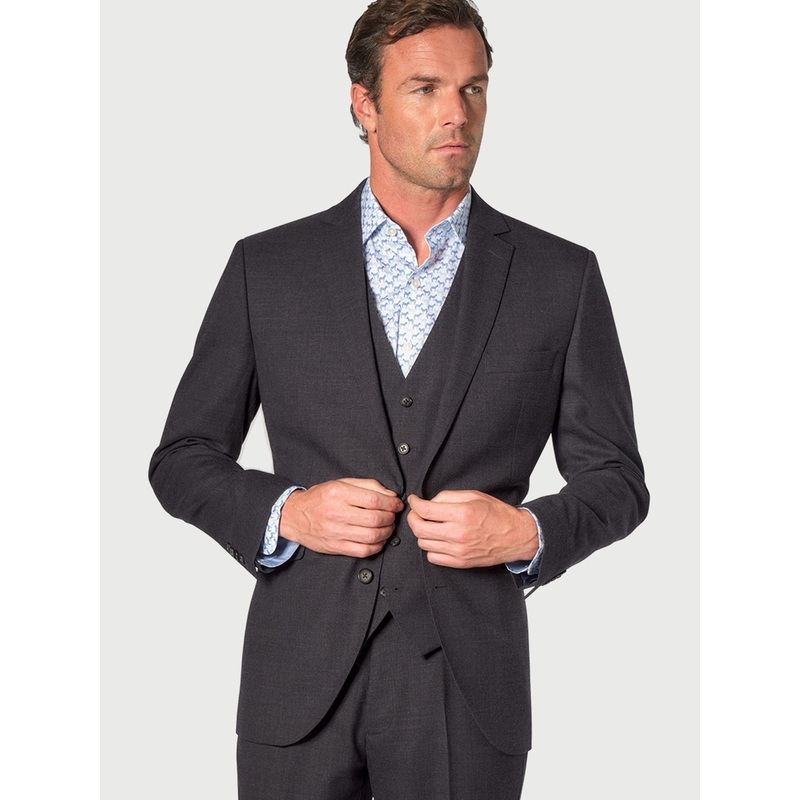 Brook Taverner Grey Wool Blend Suit Jacket