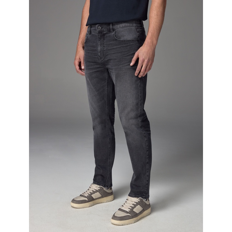 Grey Washed Slim Fit Essential Stretch Jeans