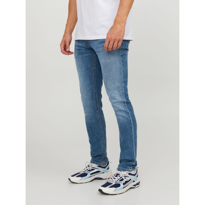 JACK & JONES Blue Distressed Wash Slim Fit Glenn Jeans