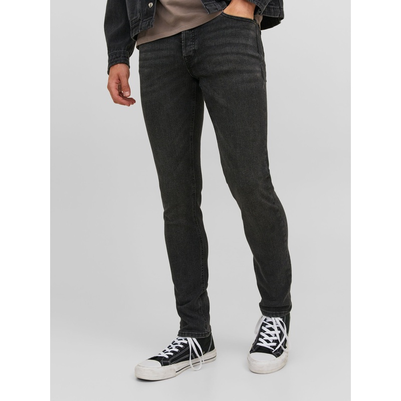 JACK & JONES Washed Black Slim Fit Glenn Jeans