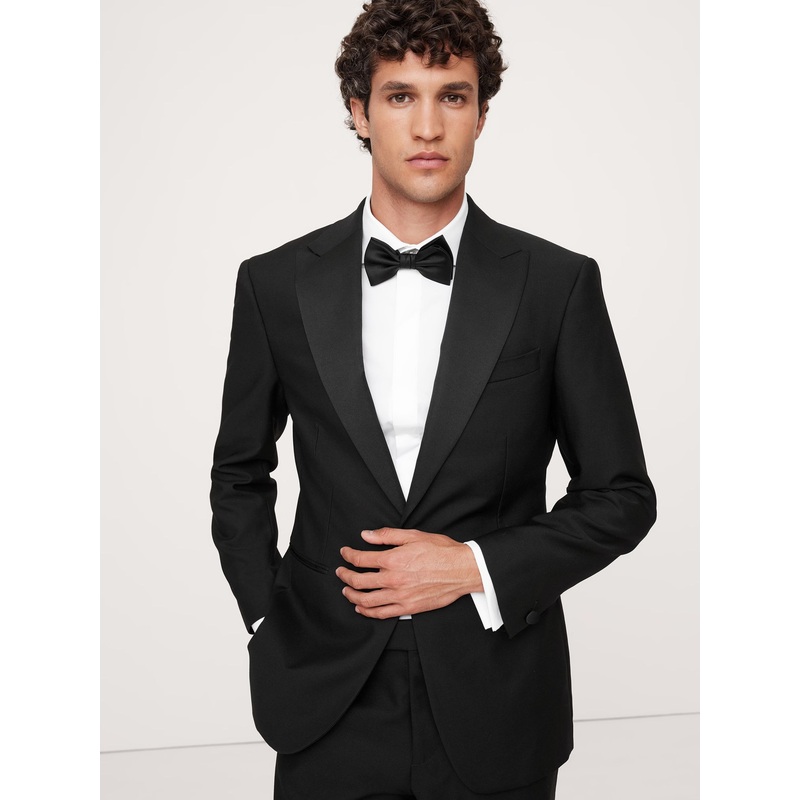 Banana Republic Black Barathea Tuxedo Jacket