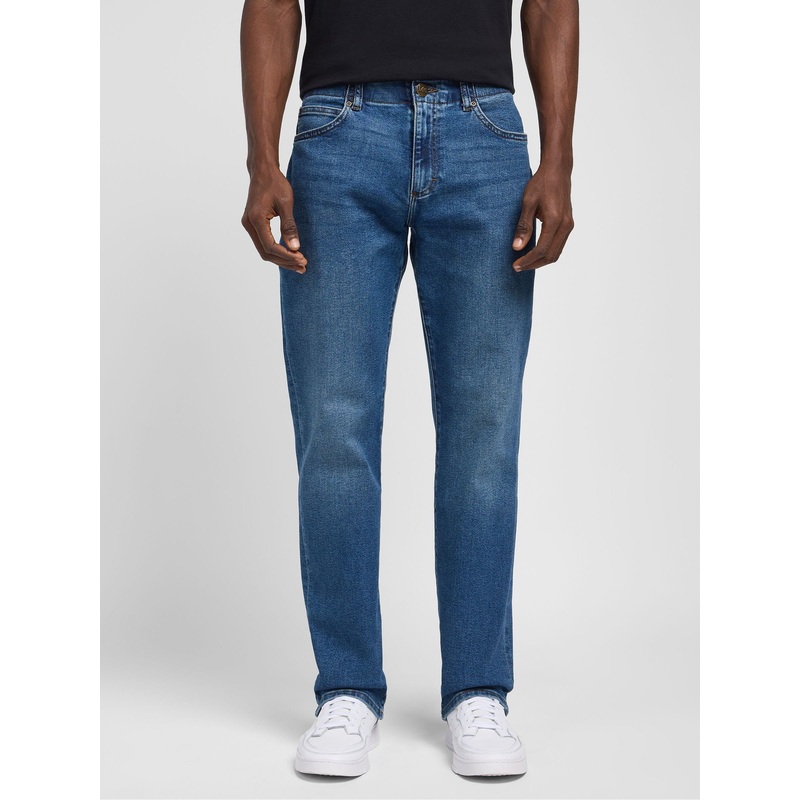 Lee Mid Blue Denim Straight Fit Extreme Motion Jeans