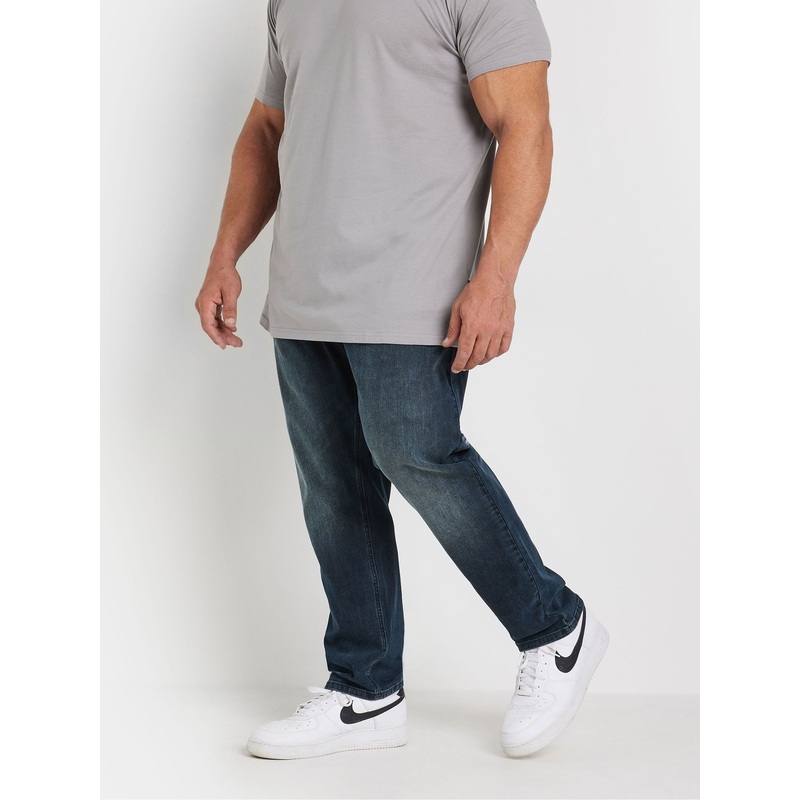 BadRhino Big & Tall Black Straight Leg Denim Jeans