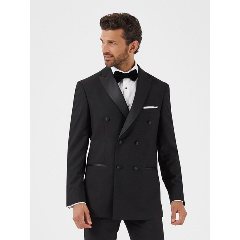 Skopes Black Sinatra Tailored Double Breasted Suit: Jacket