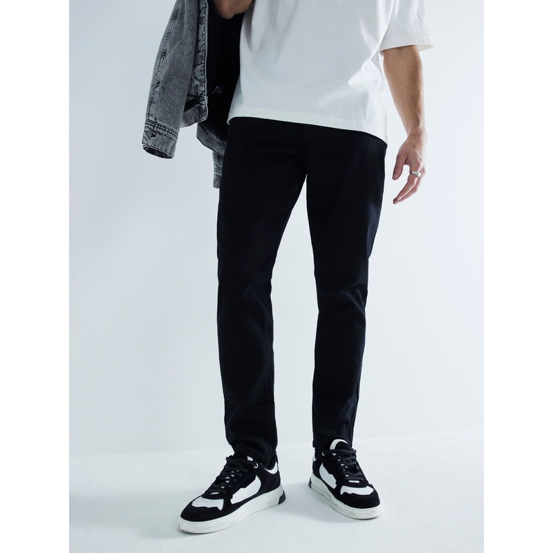 River Island Black Tapered Fit Jeans
