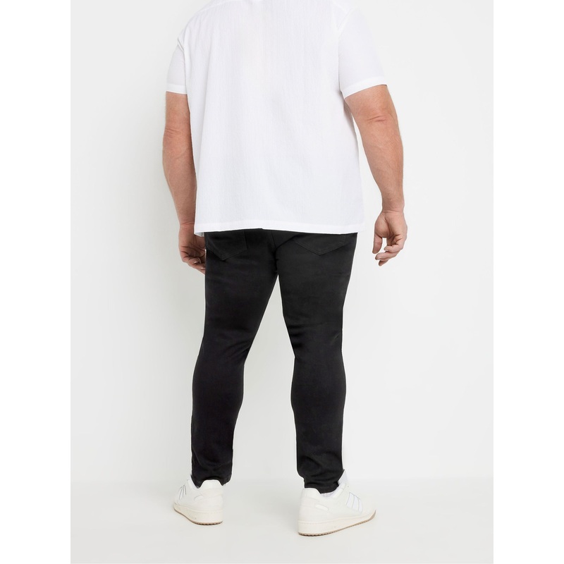 BadRhino Big & Tall Black Tapered Strech Jeans
