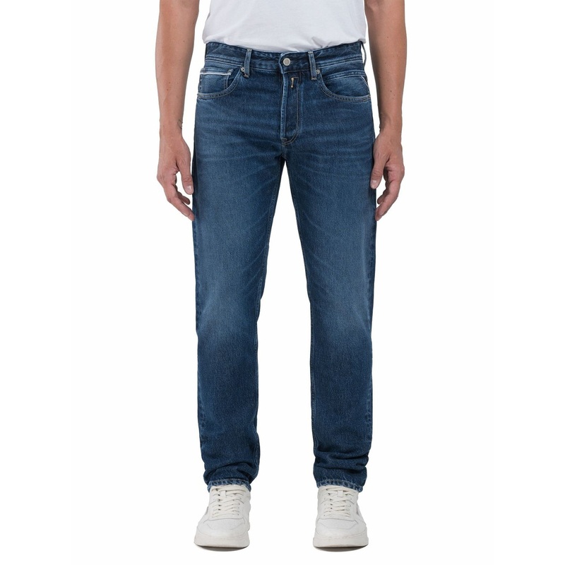 Replay Rinse Straight Fit Grover Stretch Jeans