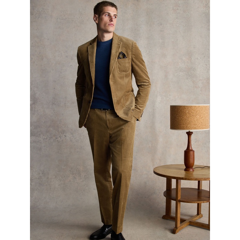 Barbour Stone Slim Fit 100% Cotton Corduroy Suit Jacket