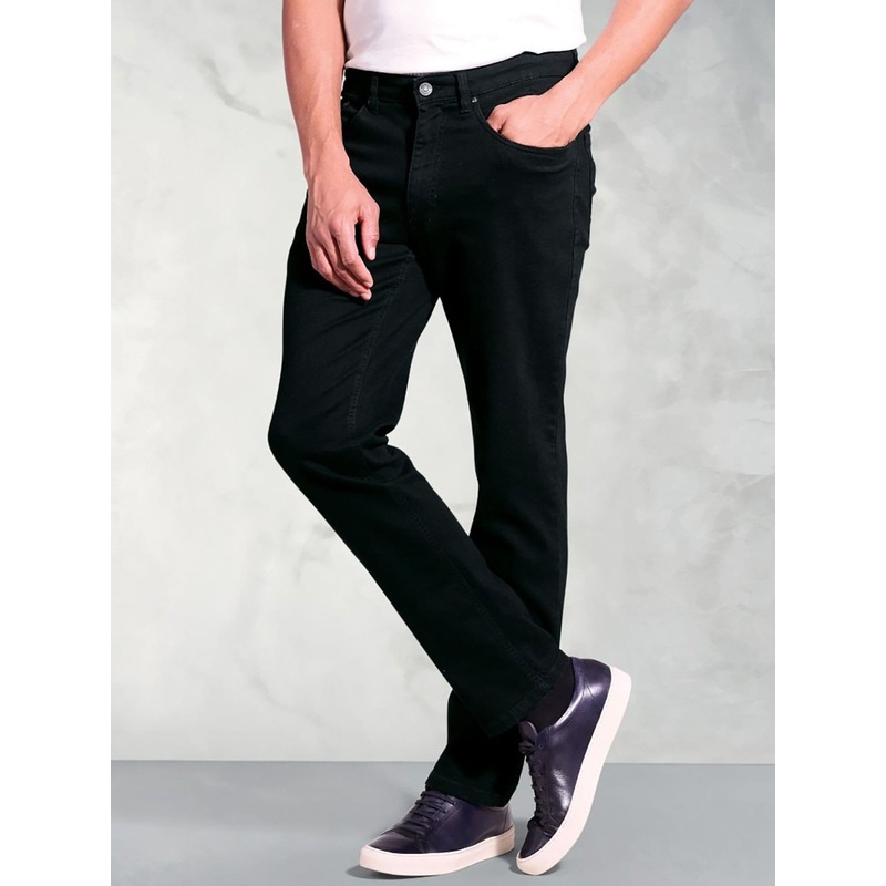 Brook Taverner Black Tailored Fit 5 Pocket Denim Jeans