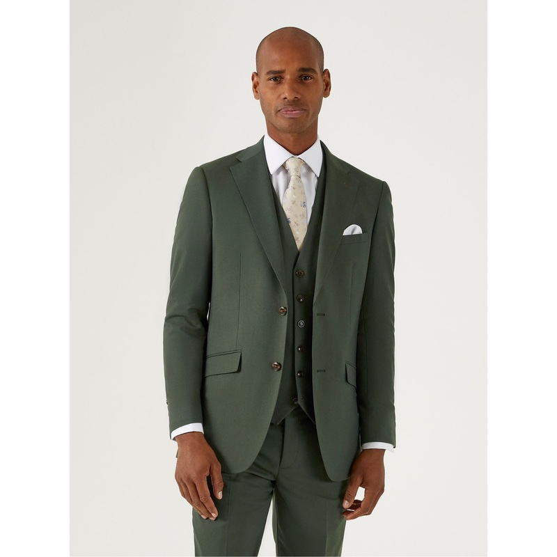 Skopes Green Tailored Fit Harvey Suit: Jacket