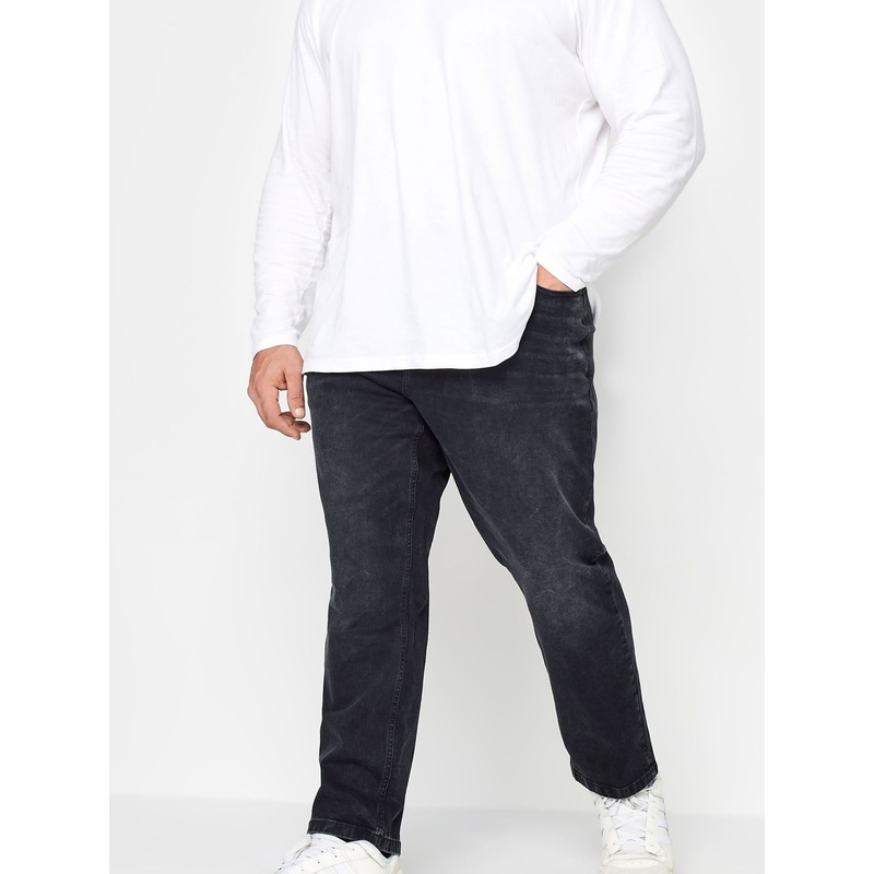 BadRhino Big & Tall Black Washed Denim Jeans