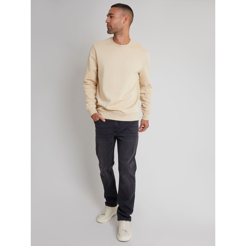 Threadbare Dark Grey Straight Fit Jeans With Stretch