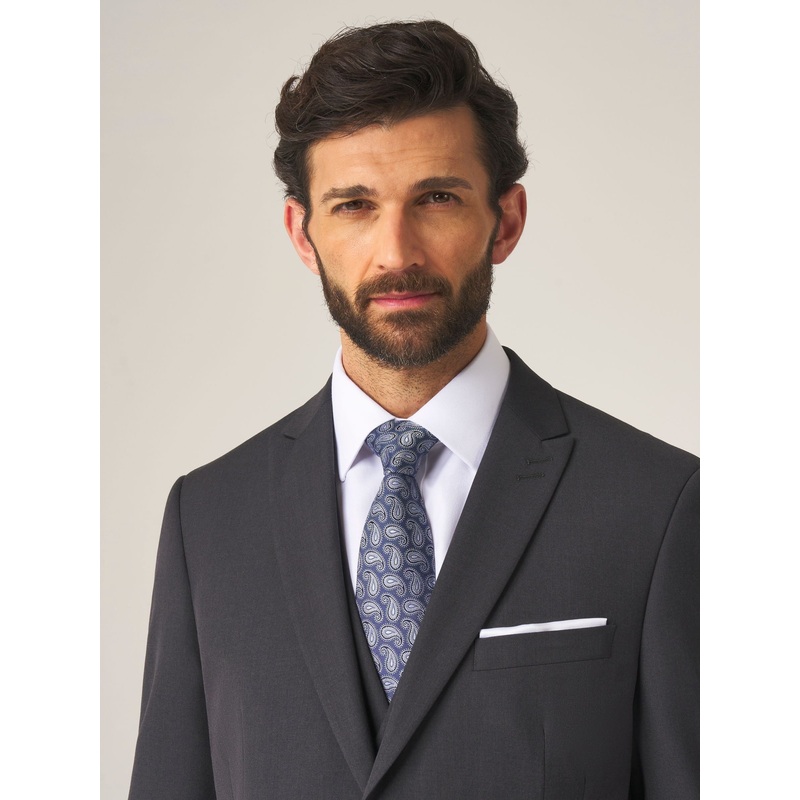 Skopes Dark Grey Tailored Fit Madrid Suit: Jacket