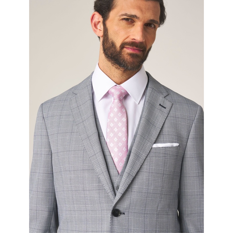 Skopes Grey Tailored Fit Anello Check Suit Jacket