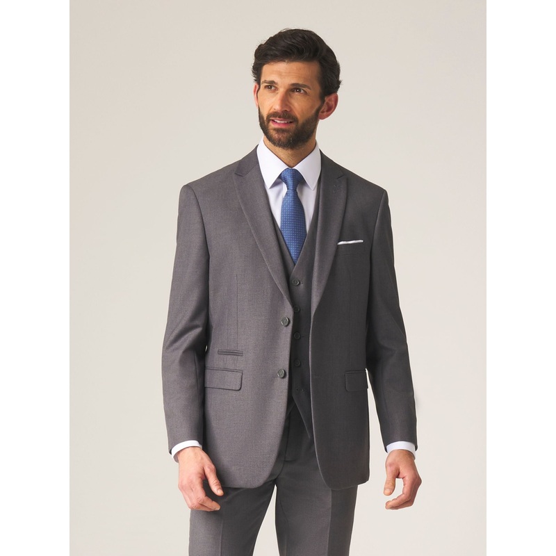 Skopes Grey Tailored Fit Madrid Suit: Jacket