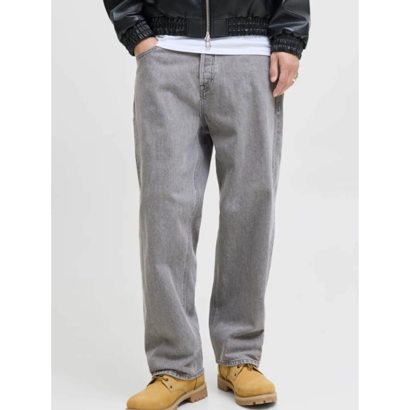 JACK & JONES Grey Alex Baggy Fit Jeans