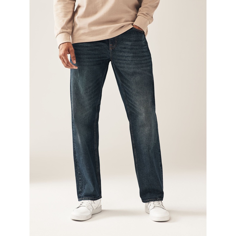 Blue Tint Relaxed Fit 100% Cotton Authentic Jeans