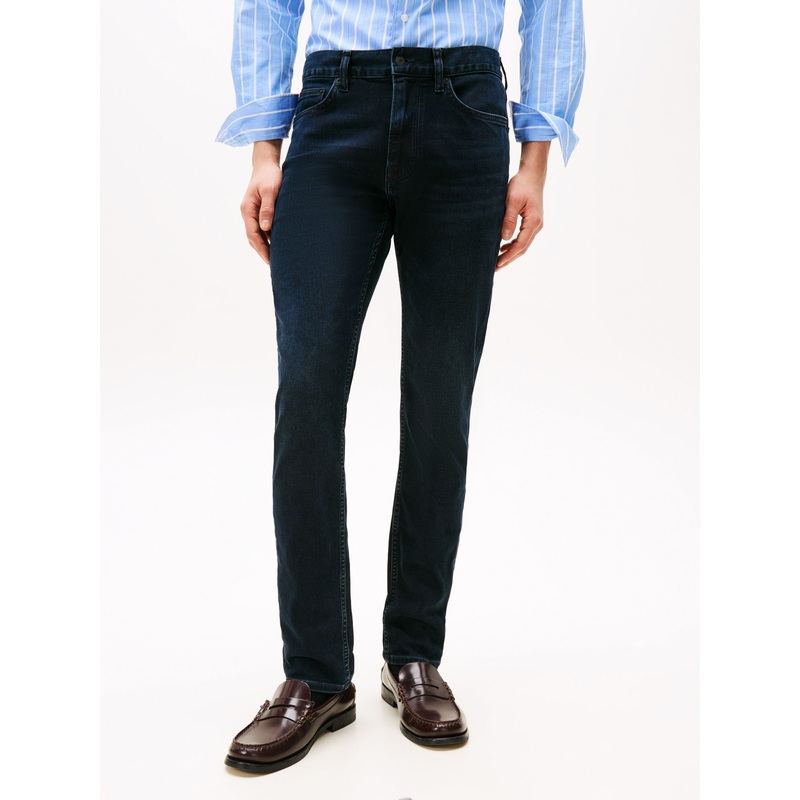 Tommy Hilfiger Blue Denton Straight Jeans With Stretch