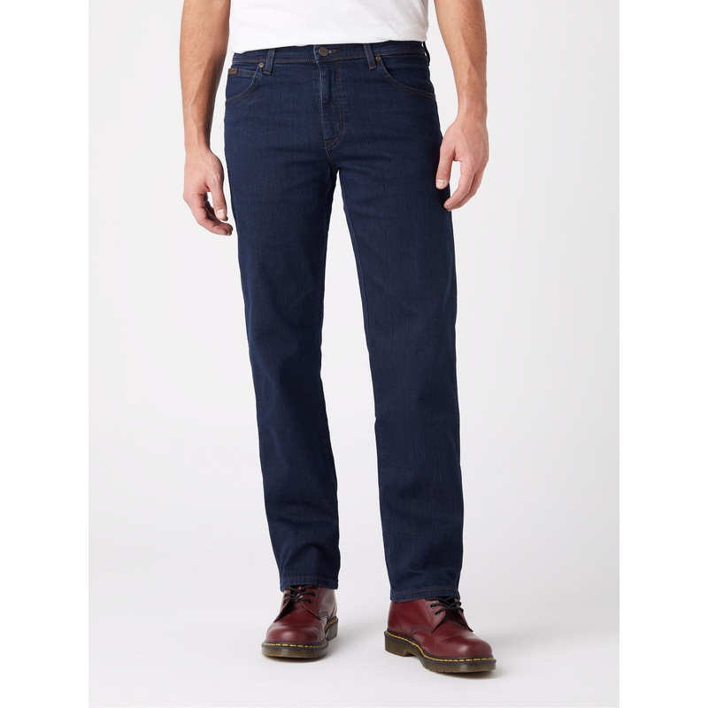 Wrangler Blue Black Straight Fit Texas Authentic Jeans
