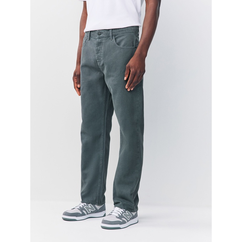 Blue Straight Fit Canvas Denim Jeans