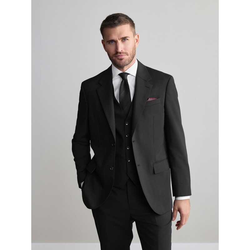 Black Regular Fit Signature Nova Fides Wool Jacket