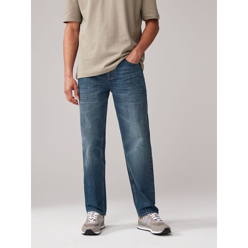 Blue Vintage Straight Fit 100% Cotton Authentic Jeans