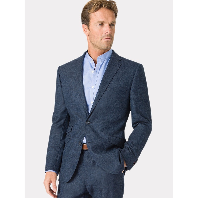 Brook Taverner Blue Donegal Wool Suit Jacket