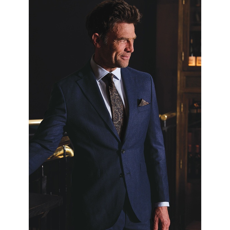 Brook Taverner Blue Italian Wool Suit Jacket