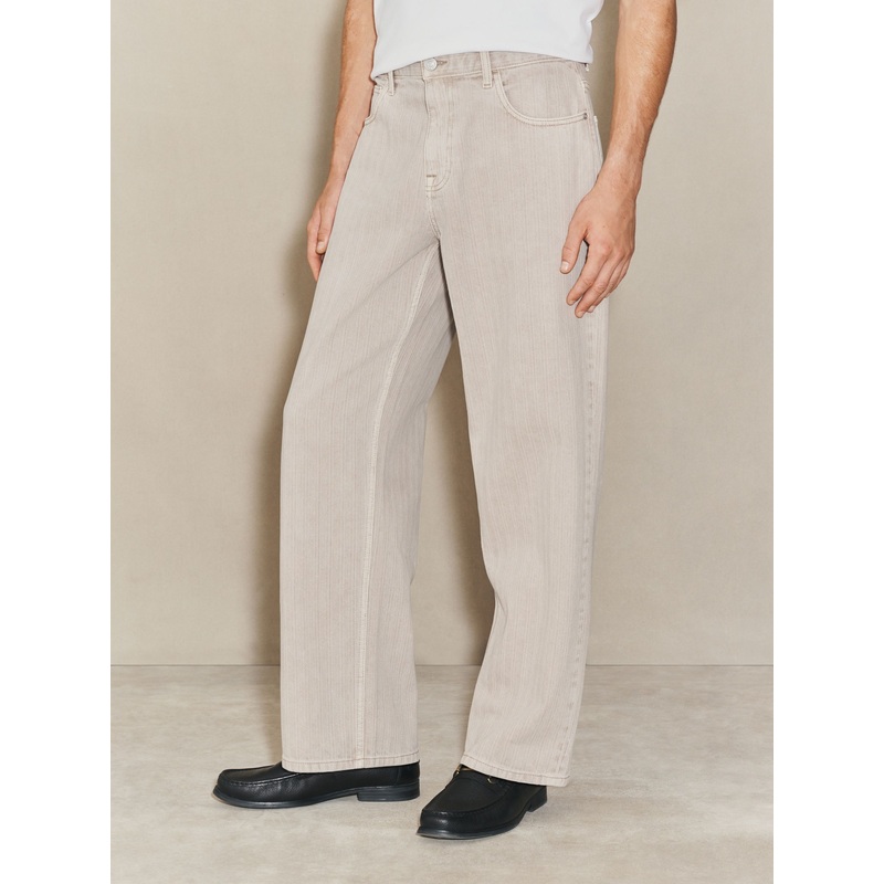 Stone Edit Textured Baggy Jeans