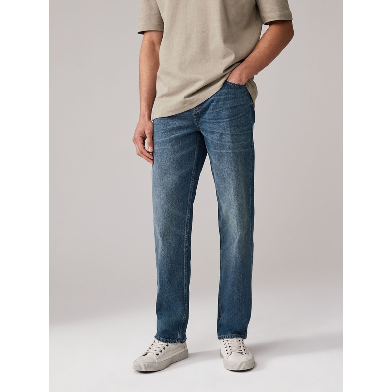 Blue Vintage Relaxed Fit 100% Cotton Authentic Jeans