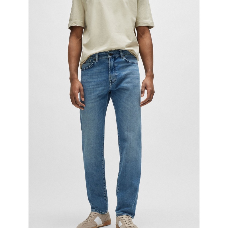 BOSS Sky Blue Maine Regular Fit Stretch Jeans