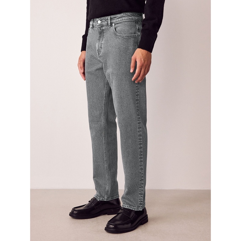 Grey Light Slim Fit Vintage Wash Denim Jeans