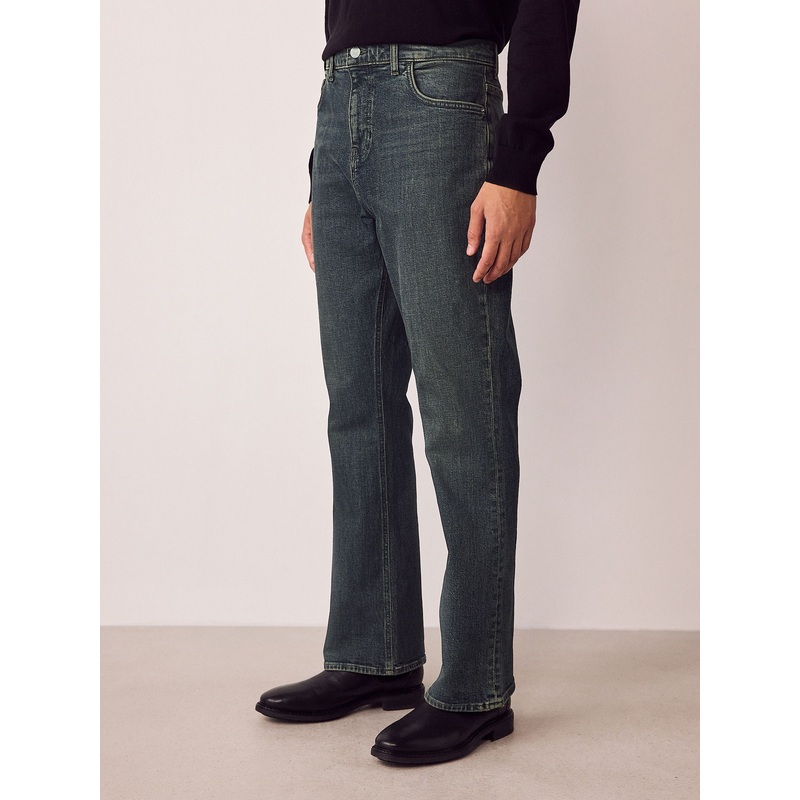 Dark Tint Bootcut Vintage Wash Denim Jeans