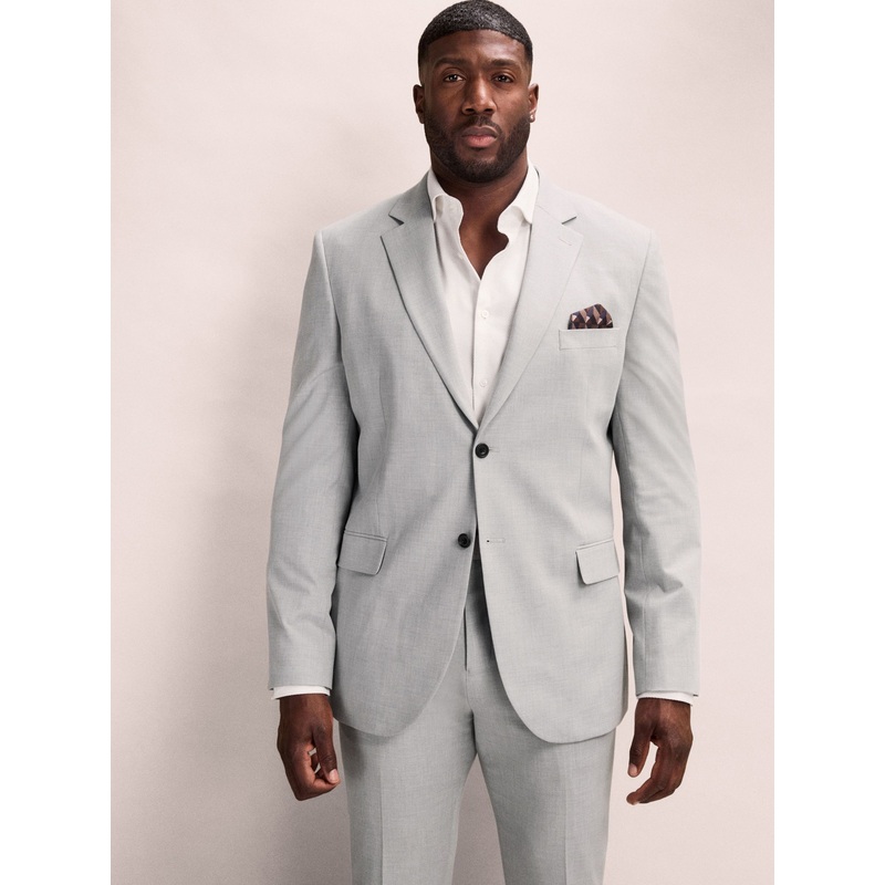 Grey Muscle Fit Motionflex Stretch Suit Jacket
