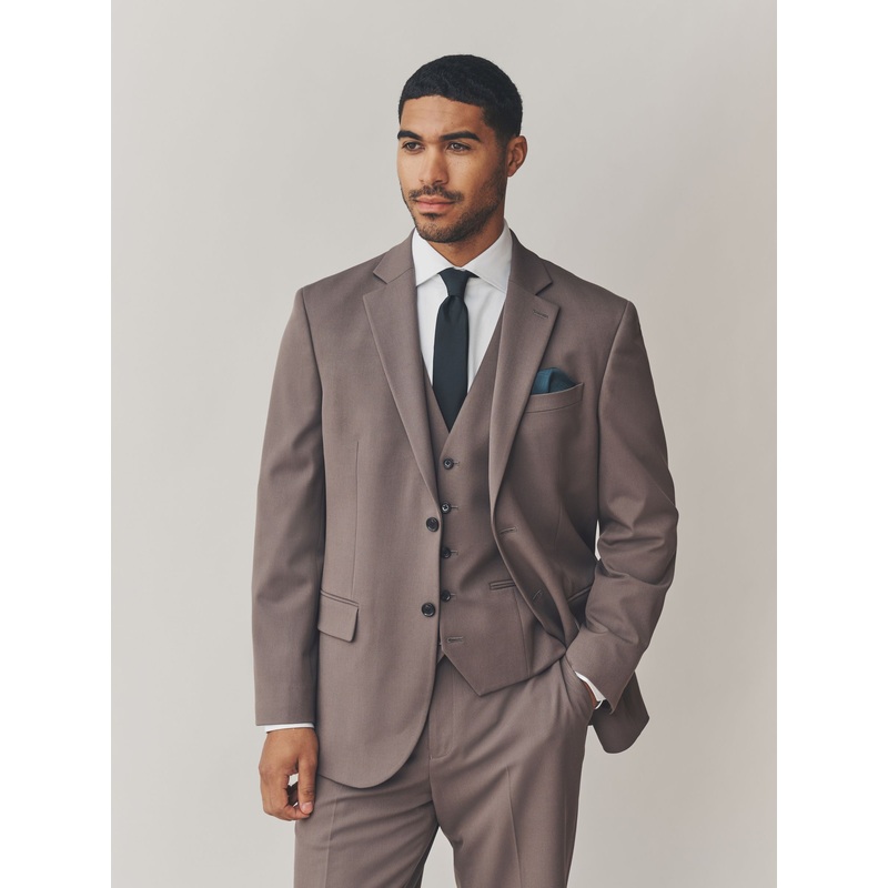 Light Brown Regular Fit Motionflex Stretch Suit Jacket