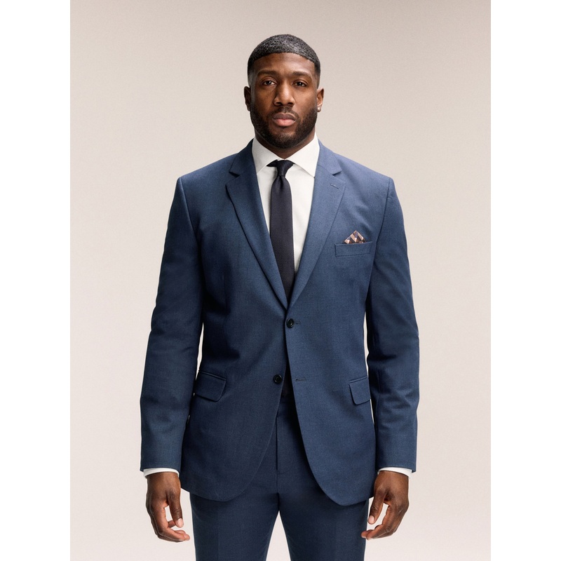 Blue Muscle Fit Motionflex Stretch Suit Jacket
