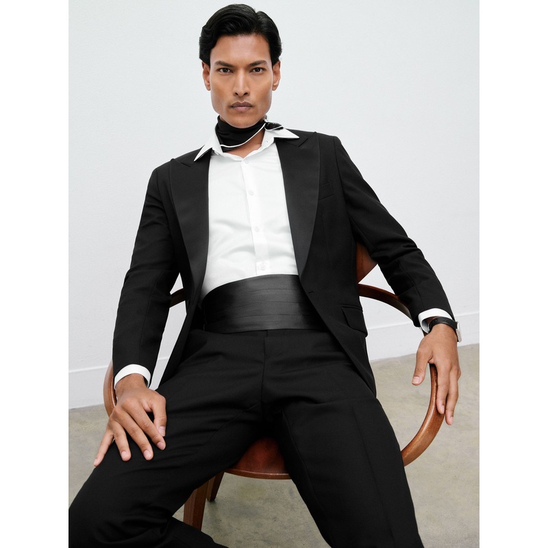 Reiss Black Poker Regular Fit Single Breasted Tuxedo Jacket