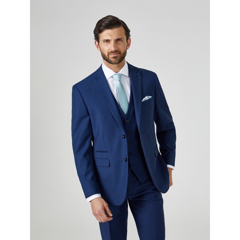 Skopes Blue Tailored Fit Kennedy Suit: Jacket