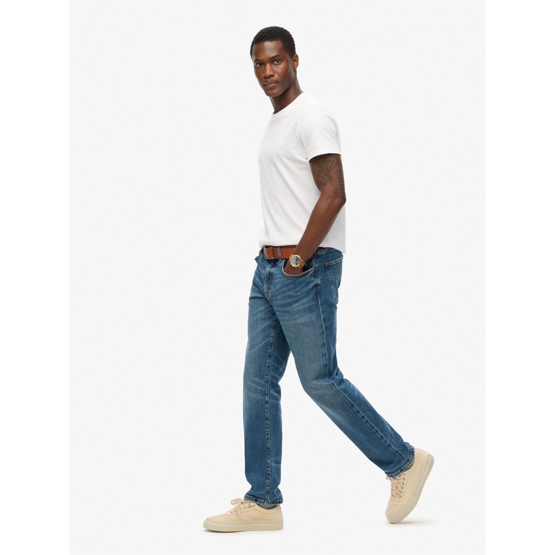 Superdry Blue Vintage Slim Straight Leg Jeans