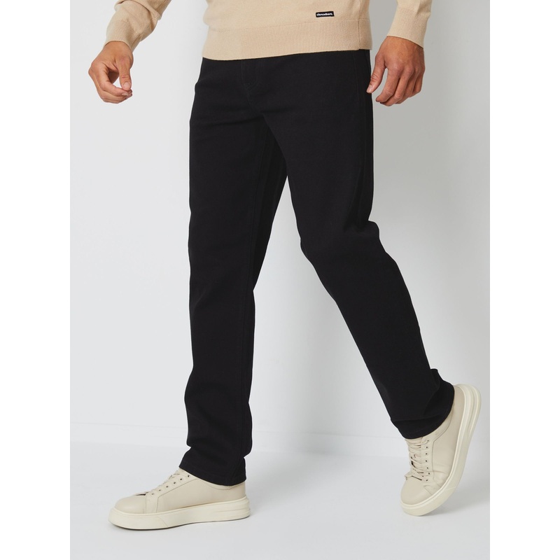Threadbare Black Straight Fit Jeans With Stretch