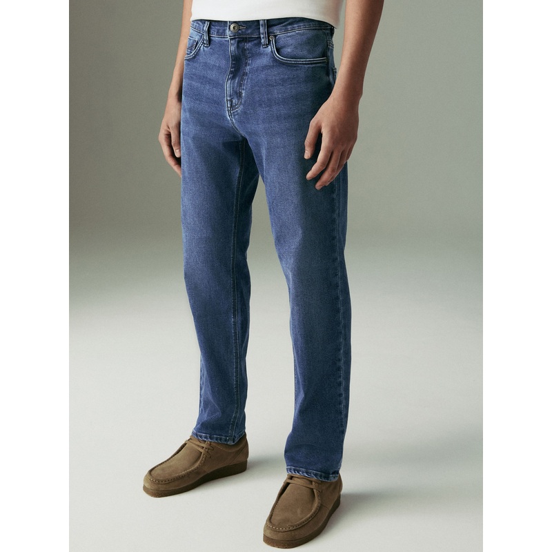 Blue Mid Straight Fit Motionflex Jeans