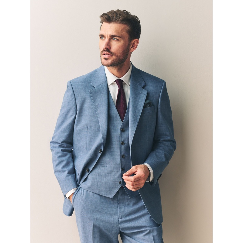 Blue Regular Fit Signature Nova Fides Wool Jacket