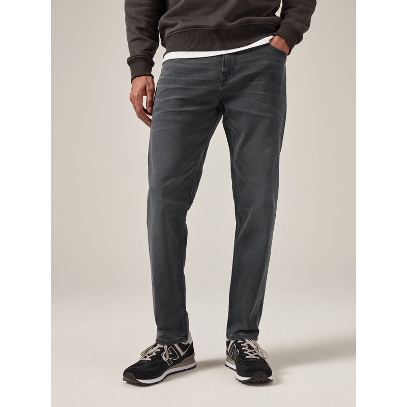 Grey Charcoal Single Slim Fit Classic Stretch Jeans